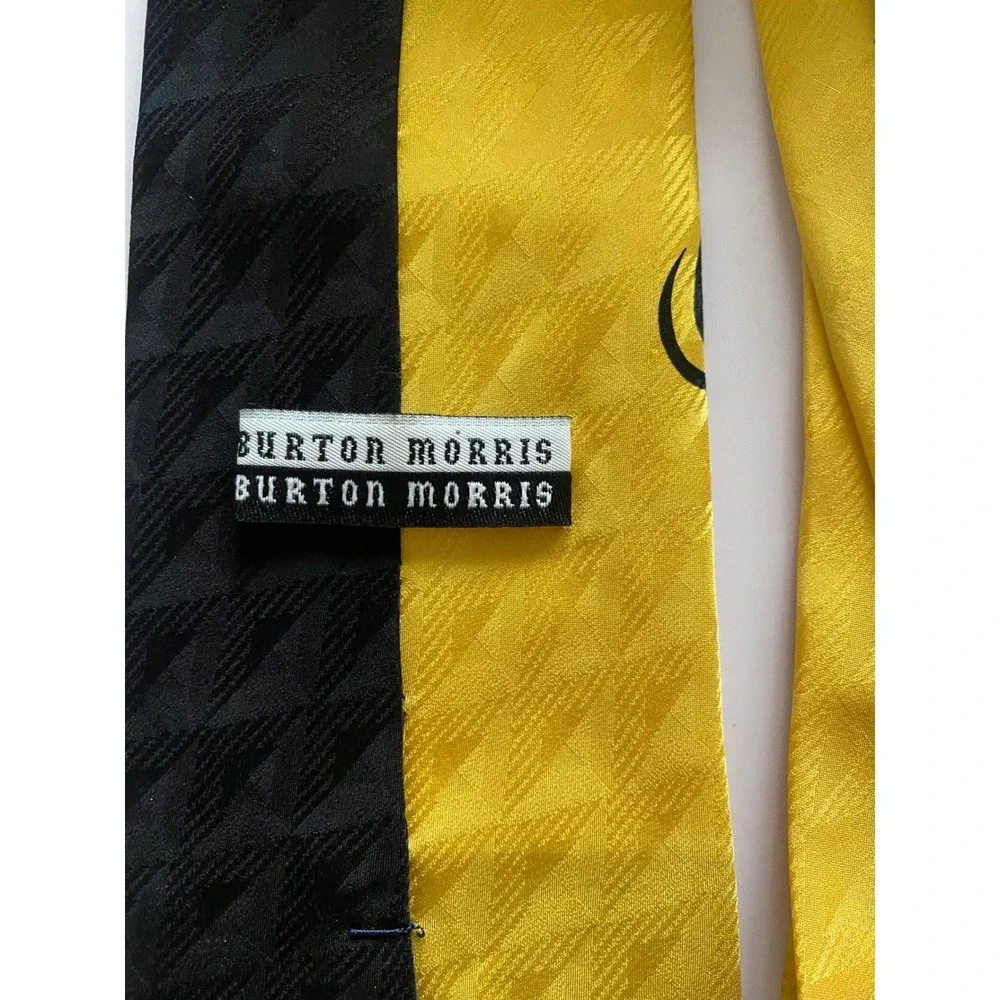 Burton Morris The Trumpet Player Silk Tie Yellow Black Jazz Pop Art Graphic 59x4